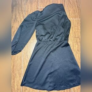 SHEIN Black One-Shoulder Dress
